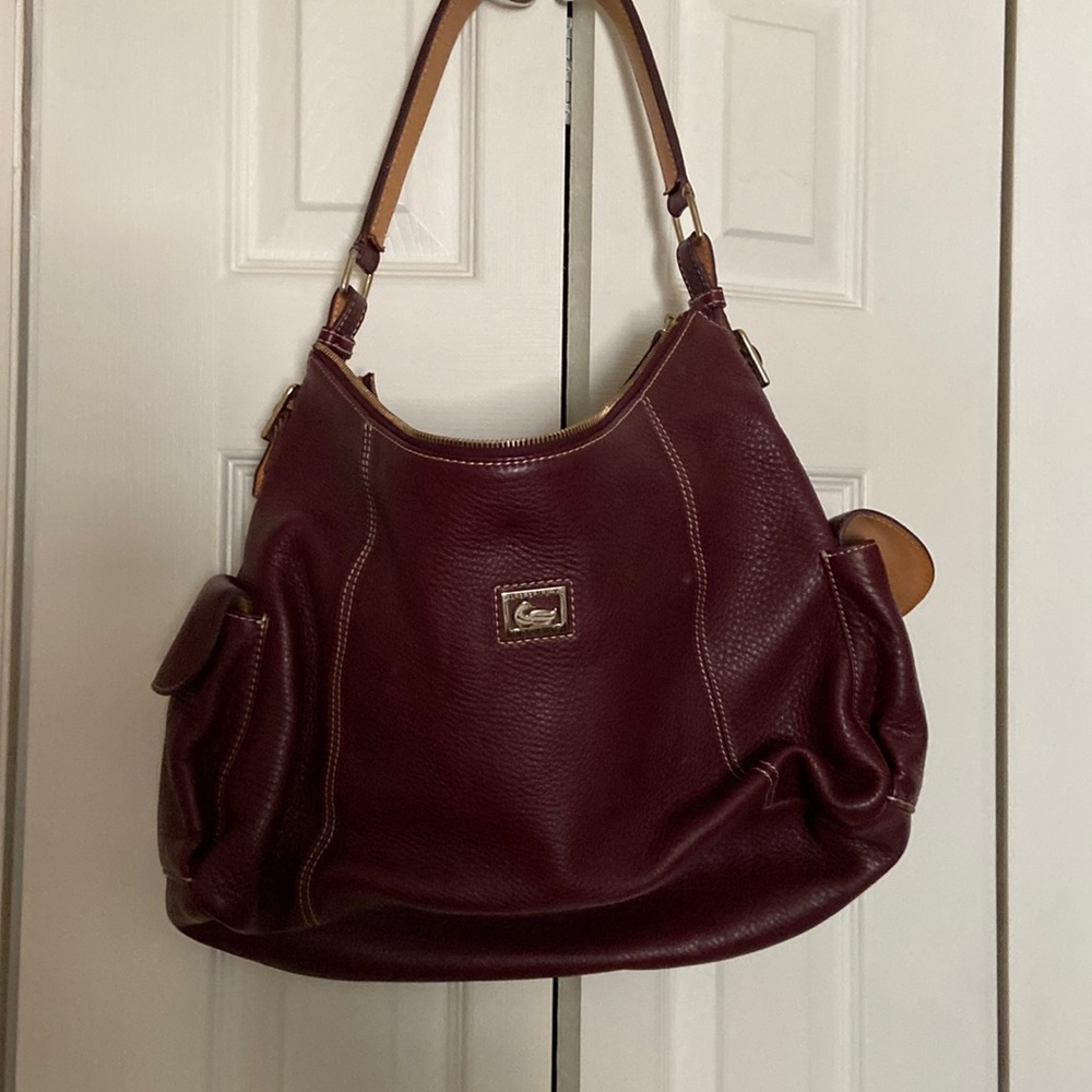 Large Dooney and Bourke maroon shoulder bag
